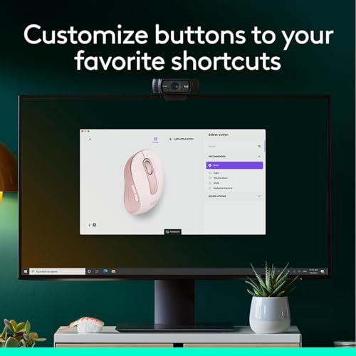 Logitech Signature M650 Wireless Mouse Small to Medium Sized Hands - Rose - color: Rose