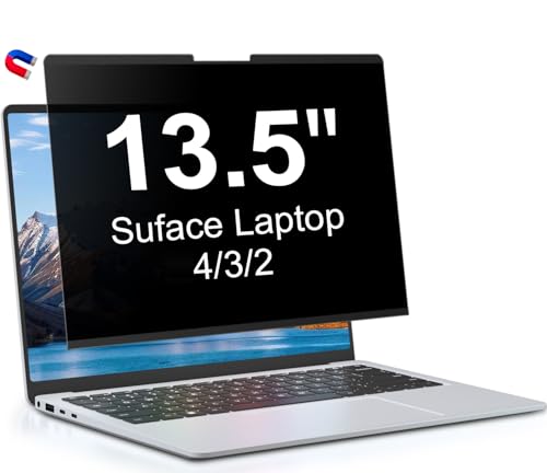 Magnetic Privacy Screen for 13.5 Inch Microsoft Surface Laptop 4/3/2, Removable Anti Glare Surface Laptop 13.5 Screen Protector, Blue Light Filter, Anti Spy Easy Install - size: Surface laptop 2/3/4 13.5 Inch