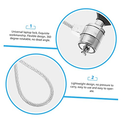 MERRYHAPY 2sets Keyed Cable Lock for Laptop and Monitor Security Lock Keys -Theft Design for Digital Devices Compatibility