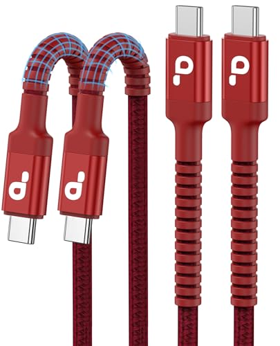 USBC to C Cable 6FT, 2 Pack USB C Cables, Type C Fast Charging Cable Nylon | Braided USBC Charger Cable Compatible with iPhone 17/16/15/Pro/Plus/Pro Max/Samsung Galaxy S26 S23 and More-Red - color: Red, size: 6FT, style: USB C to USB C