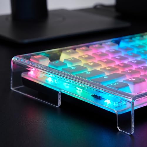 Veemoon 14inch Laptop Keyboard Cover Clear Acrylic Laptop Dust Cover Cat Keyboard Protector Waterproof Computer Case Desktop Protective Accessories for Home School Office (13.8 * 9.8 * 0.6 Inch)