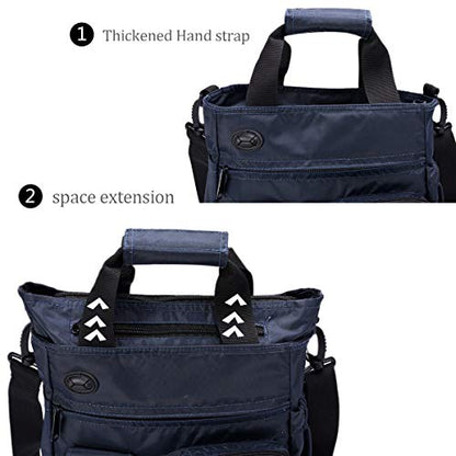 d'yallee Crossbody Messenger Bag Men Waterproof Shoulder Business Work Bag Nylon - color: Navy Blue