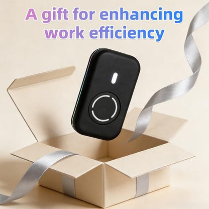 Mouse Mover Quiet Operation Ultra Slim, USB-C Powered Plug & Play, No Detection Risk, Mouse Mover to Prevent Screen Lock, Customizable Timer & RGB LED Light, for WFH/Office/Travel - color: Black 01