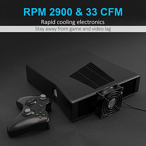 ELUTENG USB Fan 80mm, USB Computer Fan 5V Quite USB Ventilation Fan Compatible with 3 Speed Control for Receiver DVR Playstation Xbox Computer Cabinet Cooling 80 x 80 x 25mm - size: 80mm USB Speed Fan Standard