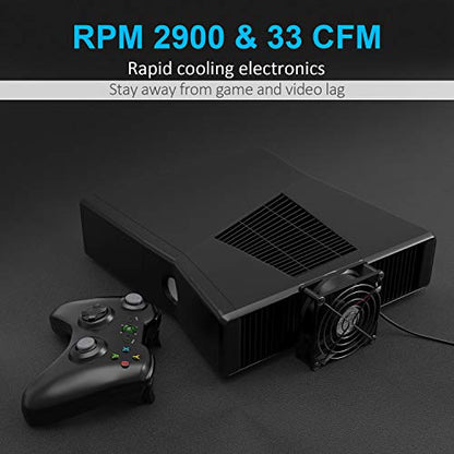 ELUTENG USB Fan 80mm, USB Computer Fan 5V Quite USB Ventilation Fan Compatible with 3 Speed Control for Receiver DVR Playstation Xbox Computer Cabinet Cooling 80 x 80 x 25mm - size: 80mm USB Speed Fan Standard