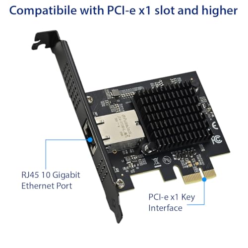 Single Port 10 Gigabit Ethernet PCI-e x1 Network Card - size: 1-Port 10G x1, style: 10 Gigabit