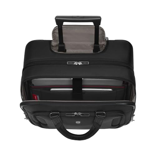 Victorinox Werks Traveler 7.0, Wheeled Briefcase, 2-Wheel Briefcase with 15.6" Laptop and 11’’ Tablet Compartment, Black