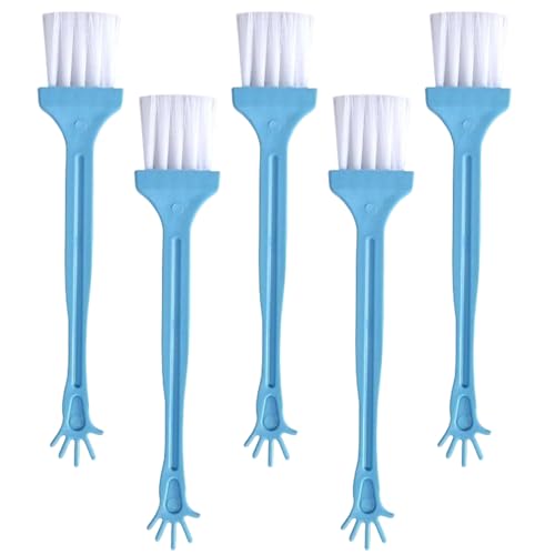 5Pieces Computer Keyboard Tool Electronic Small Brush for Office Worker and Frequent Laptop Users - color: Blue