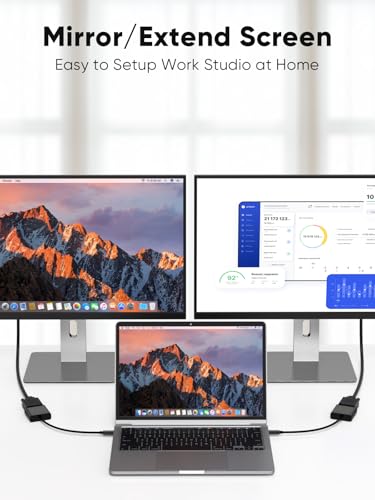 CableCreation USB C to VGA Adapter, Type C to VGA 1080P@60Hz Converter | Thunderbolt 3/4 USBC to VGA Convert for iPhone 15/16 Series, MacBook Pro/Air, iPad Pro, iMac, Surface Book, Old Mac Monitor