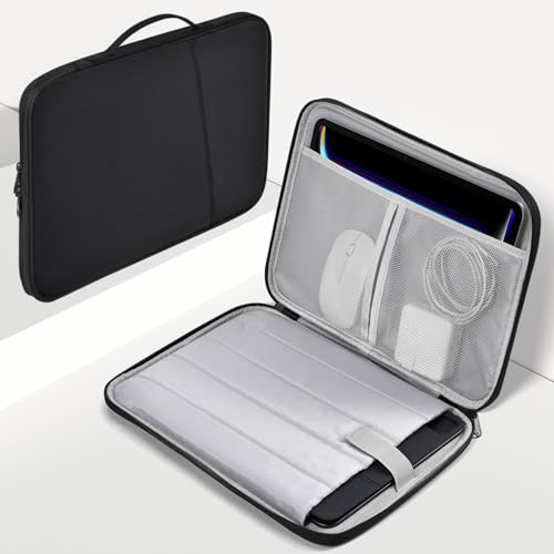 13 inch Laptop Sleeve Case for 2026 2025-2022 MacBook Air 13.6 inch M5 M4 M3 M2 Chip, MacBook Neo 13 inch Laptop Water-Resistant Shockproof Handle Bag Cover w/Accessory Pocket -Black - color: Black, size: 13-inch for Macbook Air/Neo