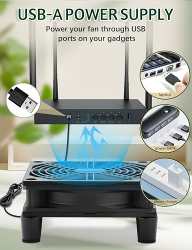 USB 120mm Computer Cooling Fan 5v 3 Speed Controller | Electronics Cooling Pad for Router Xbox PlayStation Receiver DVR T-Mobile 5G Home Internet Gateway Modem Mini PC - size: 120mm USB 5v