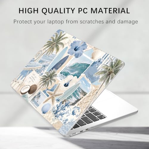 Compatible with MacBook Pro 13 inch Case M2 2025, 2024-2016 A2338 M1 A2251 A2289 A2159 A1989 A1708 A1706, Cute Beach Collage Protective Hard Shell Matte Cover for Mac Pro 13 - color: Beach K, size: MacBook Pro 13 inch