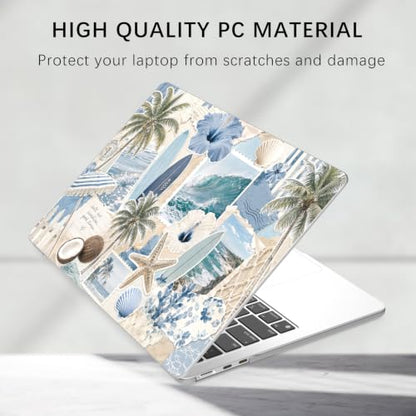 Compatible with MacBook Pro 13 inch Case M2 2025, 2024-2016 A2338 M1 A2251 A2289 A2159 A1989 A1708 A1706, Cute Beach Collage Protective Hard Shell Matte Cover for Mac Pro 13 - color: Beach K, size: MacBook Pro 13 inch