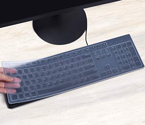 CASEDAO Clear Keyboard Cover Compatible with Dell KB216 KB216p KB216d / KM636 Wireless Keyboard, Dell Optiplex 5250/3050/3240/5460/7450/7050,Dell Inspiron AIO 3475/3670/3477 All-in one Desktop - color: Clear (for Dell KB216 KM636 Keyboard)