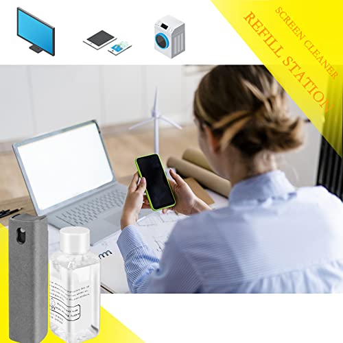 Professional Screen Cleaner Spray Refill - 50ml, Effective Cleans Fingerprints, Dust, Oil - Designed for Laptop, Phone, Ipad - size: Screen Cleaner Refill