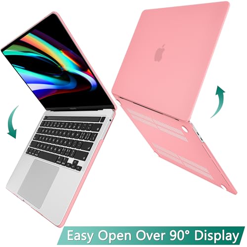 May Chen Compatible with MacBook Pro 13 inch Case 2022 2021 2020 Release Model A2338 M2 M1 A2251 A2289, Plastic Hard Shell Case Keyboard Cover for MacBook Pro 13 Touch Bar Fits Touch ID, Matte Pink - color: Pink