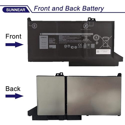 0G74G 2PFPW Laptop Battery Replacement for Dell Latitude 5300 5310 7300 7400 E5300 E5310 E7300 E7400 Series OG74G 02PFPW 3KF82 8JYHH 11.4V 42Wh 3500mAh 3-Cell - size: 8.82*5.12*1.34 inches 0G74G