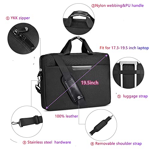 Premium Black,17.3-18.4Inch Laptop Briefcase with Cross-Body Shoulder, DVD Player bag,Painting board bag，Laptop case Fits Dell, HP, ASUS,MacBook Pro, 3-layer Design,Durable,LIGHTWEIGHT
