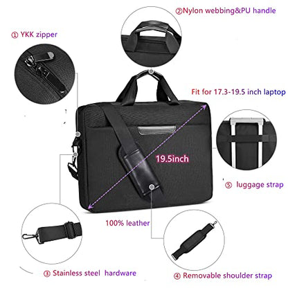 Premium Black,17.3-18.4Inch Laptop Briefcase with Cross-Body Shoulder, DVD Player bag,Painting board bag，Laptop case Fits Dell, HP, ASUS,MacBook Pro, 3-layer Design,Durable,LIGHTWEIGHT