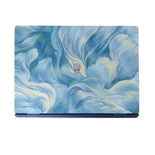 Glossy Glitter Laptop Skin Compatible with Alienware 16/16X Aurora (2025) - Whimsical - Premium 3M Vinyl Protective Wrap Decal Cover - Easy to Apply | Crafted in The USA by MightySkins - color: Whimsical, size: 16/16X Aurora (2025) Full Cover Skin, style: