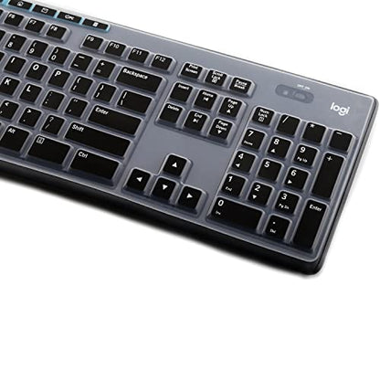 Keyboard Cover Skin Protector Fit Logitech MK275 MK270 Keyboard, Logitech K200 K260 K270 MK200 MK260 Ultra Thin Desktop PC Silicone Keyboard Cover-Black - color: Black