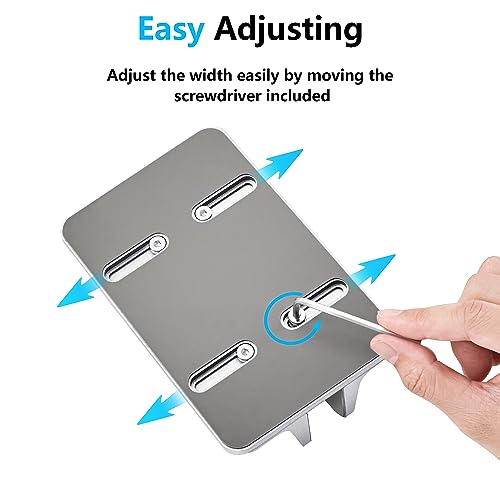 JARLINK Vertical Laptop Stand, Aluminum Laptop Holder Desktop Stand with Adjustable Dock Size (up to 17.3 inches) Compatible with All MacBook/Surface/Dell/Gaming Laptops (Silver) (Pack of 2) - color: Silver, size: 1-slot (Pack of 2)
