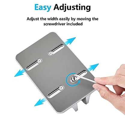 JARLINK Vertical Laptop Stand, Aluminum Laptop Holder Desktop Stand with Adjustable Dock Size (up to 17.3 inches) Compatible with All MacBook/Surface/Dell/Gaming Laptops (Silver) (Pack of 2) - color: Silver, size: 1-slot (Pack of 2)
