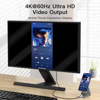MALOM USB 3.2 Gen 2 240W USB C to USB C Cable, Fast Charging for MacBook Pro/Air, iPad Pro, iPhone 15 Pro Max, Galaxy S24/S23, Steam Deck, 20Gbps Data Transfer, 4K Video Output (Black, 6.6FT) - color: Black, size: 6.6FT