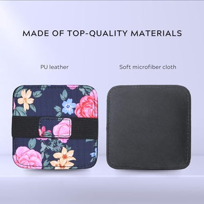 Eco-Fused 6X Screen Cleaning Pads - Gliiter Floral Microfiber Cleaning Cloth Pads - Screen Cleaner Screen Wipes for Electronics - Glasses Cleaning Cloths - Tablets, Laptops, Tv, Smartphones - color: Floral - 6 Pack