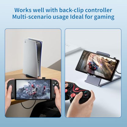 7 inch Portable Touchscreen, Mini 1080P 60Hz USB C HDMI Monitor | Ultra Thin Lightweight IPS LCD Display Second Screen for Gaming, Working, PS5, Xbox, Laptop, PC