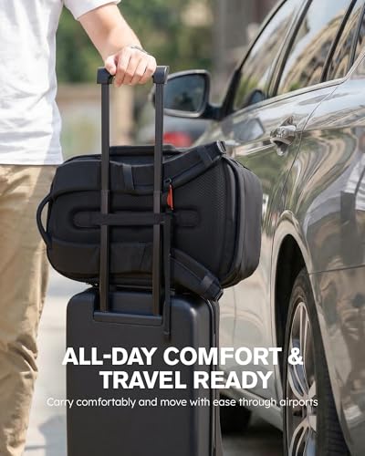 Tolaccea Travel Laptop Backpack 32L, TSA Friendly Flight Approved Computer Work Business Bag, Water-resistant Carry on Luggage, Durable Casual Daypack College Rucksack for Men Women - color: Black