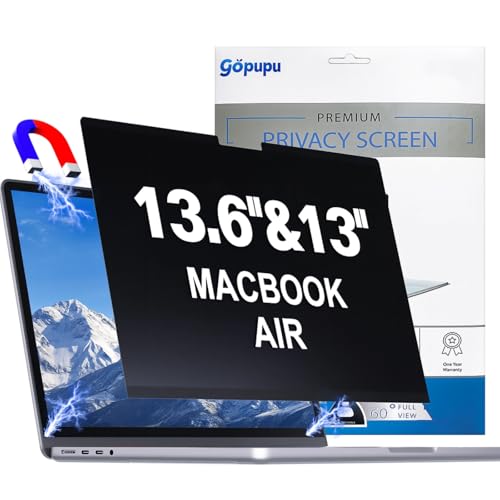 Magnetic Privacy Screen Protector Macbook Air 13.6/13 Inch 2022-2026 M2-M5 | Removable Mac Book Air 13.6/13 Inch A3113 A2681 A3240 A3449 Privacy Screen Protector Filter Anti Spy Blue Light Glare - size: MacBook Air 13.6/13 inch