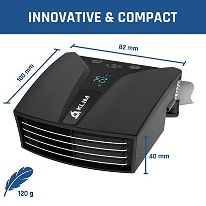 KLIM Tempest Laptop Cooler with Vacuum Fan - New - Gaming Laptop Fan with Display - Temperature Detection + Automatic/Manual Mode - 4000 RPM - Portable - Compatible with Laptop Cooling Pads