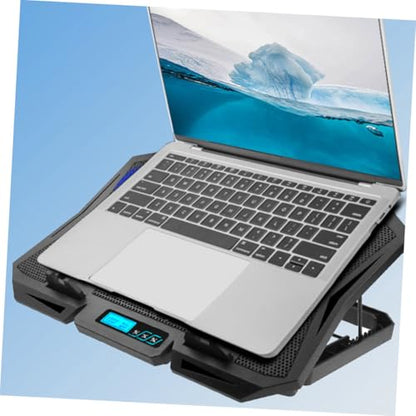 OSALADI Laptop Cooling Pad and Stand 15.6 Inch with Quiet Adjustable Fan USB Powered Laptop Cooler for Gaming and Office Use Blue LED Light Cooling Fan