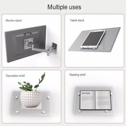 Laptop Holder,Adjustable Rotating Laptop Wall Mount W/Mouse Tray,Vented Cooling Platform,Full Motion Articulating Notebook Tray,Weight Capacity 8kg