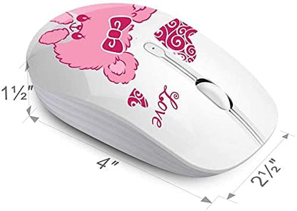 JUHOO Wireless Mouse with Nano Receiver for PC, Laptop, Notebook, Computer, MacBook, Less Noise, Portable Mobile Optical Mice(Bear). - style: Bear