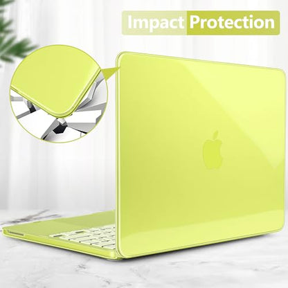DONGKE Clear Case for MacBook Neo 13 Inch 2026 (Model A3404 | A18 Pro Chip) | Crystal Citrus Hard Shell Cover with Screen Protector & Keyboard Cover & 2 USB-C Adapters - color: Crystal Citrus