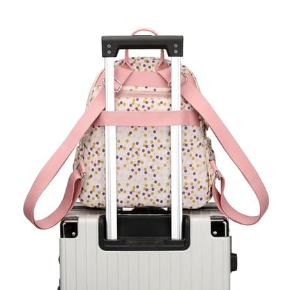 Tanweibago Mini Nylon Women Backpacks,11L Small Ladies backpacks Casual Lightweight Women Shopping Travel Daypack (A-Black White) - color: A-black White