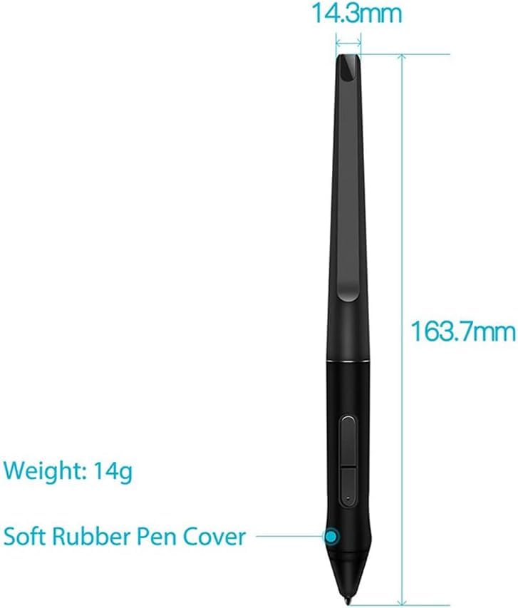 PW500 Battery-Free Stylus Pen for Huion KAMVAS Pro 22 Inspiroy Q11K V2 Q620M GT-221 GT2201 Graphic Tablet Drawing Digital Pen Touch Screen Active Laptop Stylus S-Pen