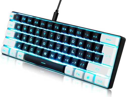 abucow Gaming Keyboard Minimalist Portable Wired Ultra-Compact Mini Imitation 61 Keys RGB Backlit Keyboard - color: Style 2