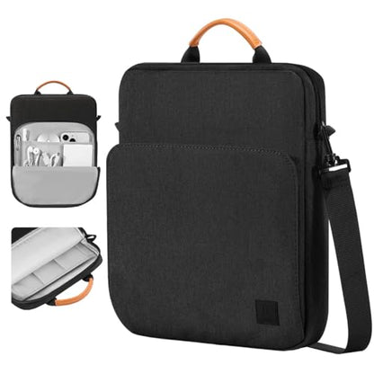 Dadanism 13 Inch Tablet Sleeve Shoulder Bag with Handle for iPad Pro 13" M4 2024, iPad Air 13", iPad Pro 12.9", Galaxy Tab S10+ Plus/S9 FE+/S9+ Plus 12.4", Remarkable Paper Pro 11.8", Black Gray | Fits iPad Pro 13" M5 2025, iPad Air 13" M4 2026, iPad Pro