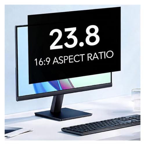 Removable Laptop Privacy Screen Anti Glare Blue Light Screen Protector 24in Removable Privacy Filter for 16:9 Aspect Ratio Widescreen Monitor(23.8inch/52.7x29.7 cm) - size: 23.8inch/52.7x29.7 cm