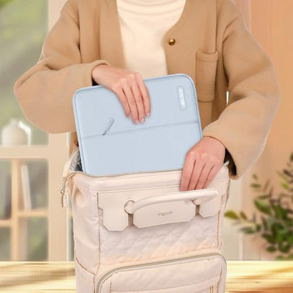 MOSISO Laptop Case 13 inch, Laptop Sleeve Bag with Pocket | Compatible with MacBook Neo A3404 2026/Air/Pro 13 M5/M4/M3/M2/M1 2026-2016, Polyester Vertical Computer Bag, Baby Blue - color: Baby Blue, size: 13 inch
