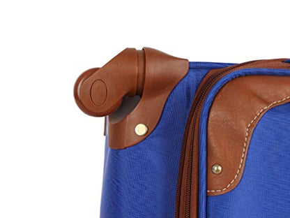steve madden Designer Luggage Collection - Lightweight Softside Expandable Suitcase for Men & Women - Durable 20 Inch Carry On Bag with 4-Rolling Spinner Wheels, Global Blue, 20in, Spinner - color: Global Blue, size: 20 inches