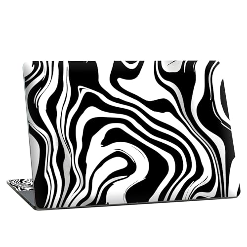 Universal Laptop Skin Sticker with 2 Wrist Pad Skins, Waterproof Scratch Resistant Vinyl Laptop Cover Decal, Cut to Fit for 11–15.6 Inch MacBook HP Dell Lenovo, Abstract Wavy - color: Abstract Wavy