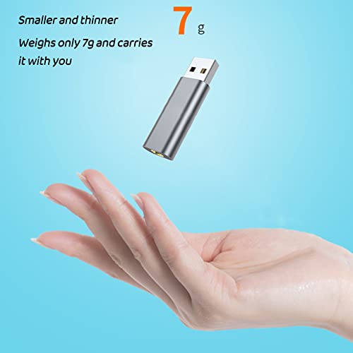 Pocket-Size Sound Card USB to 3.5mm Interface Adapter for Earphone Mic for Computer Laptop Lightweight USB to Adapter Gaming