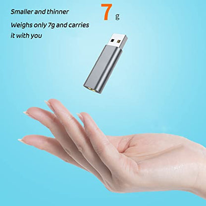 Pocket-Size Sound Card USB to 3.5mm Interface Adapter for Earphone Mic for Computer Laptop Lightweight USB to Adapter Gaming
