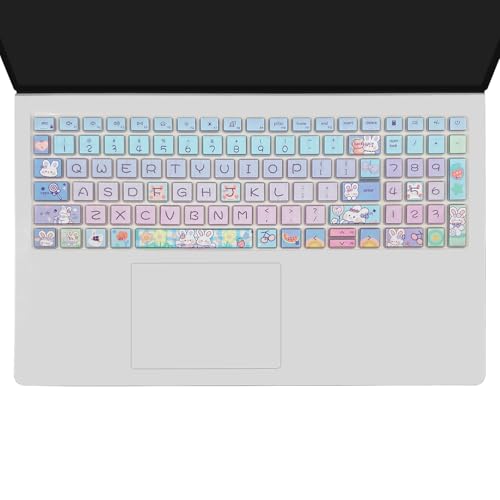 Keyboard Cover for Dell Inspiron 15 3000 5000 7000 3510 3511 3515 3525 3530 3535 5510 5515 5518 7510 15.6", Inspiron 16 7610, Vostro 15 3510 5510 5515, Latitude 3520, Cute Bunny - color: Cute Bunny