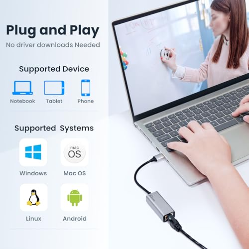 USB A Ethernet Adapter 2 Pack,2Pcs USB A to Ethernet Gigabit Network Adapter Compatible with Windows, MacOS, Linux, and More USB A to RJ45 with 1000MBPS (2*USBA to RJ45) - style: 2*USBA TO RJ45