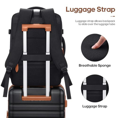 UKEIN Luggage Sets 3 Piece, PC Hardside Checked Luggage 24 Inch With Spinner Wheels with TSA Lock, Large Suitcase Set With Travel Backpack for Men (Black, 3 piece set (24inch)) - color: Black, size: 3 piece set (24inch)